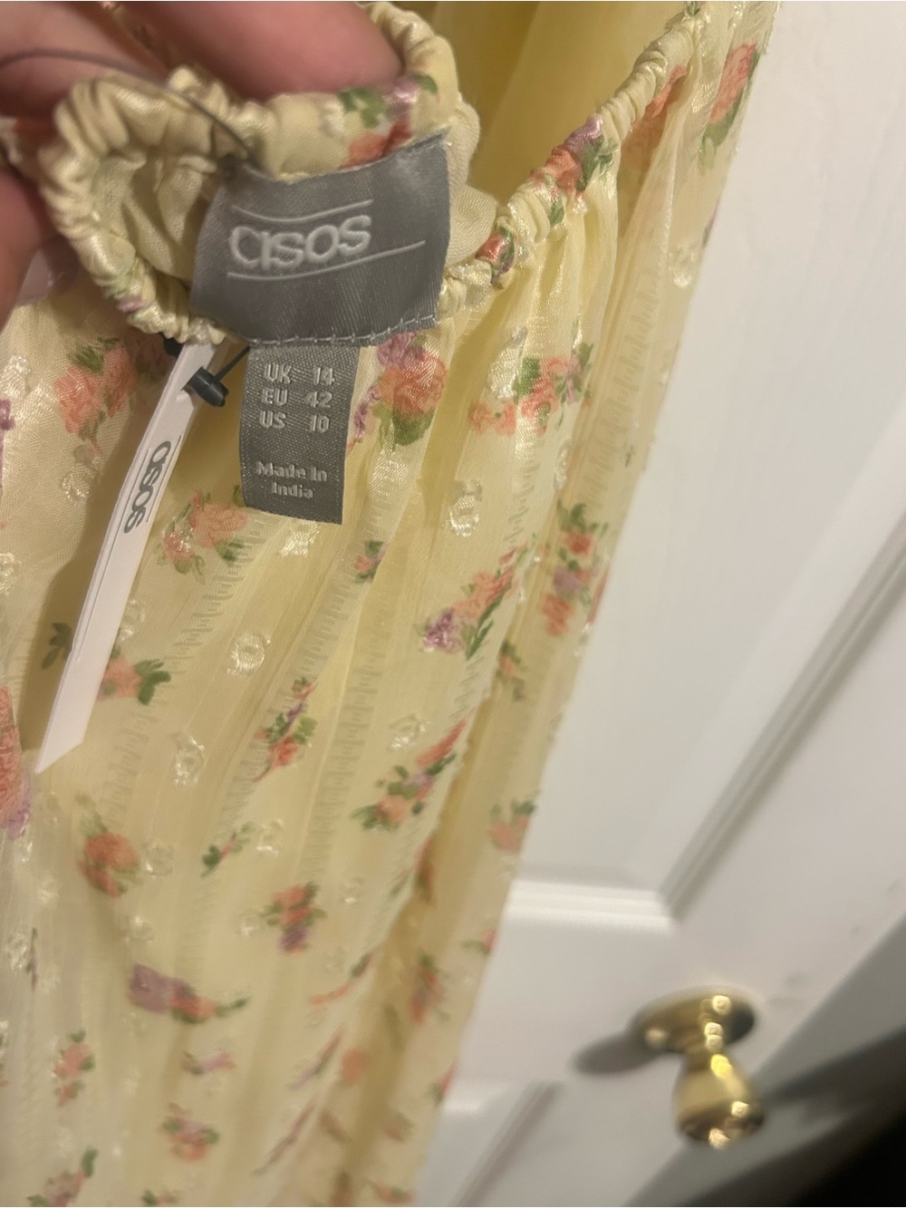 ASOS Yellow Floral High-Low Ruffle Dress - Picture 8 of 8